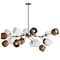 Maxim Lighting Akimbo 16-Light Pendant w LED Bulbs, Dark Bronze/Antique Brass 28279DBZAB - alternate 1